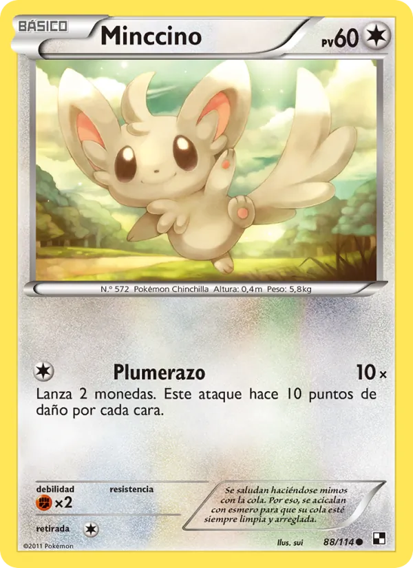 Minccino Negro y Blanco 88/114