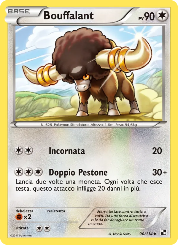 Bouffalant Nero e Bianco 90/114