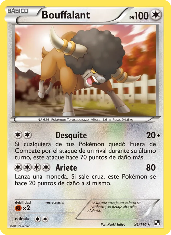 Bouffalant Negro y Blanco 91/114