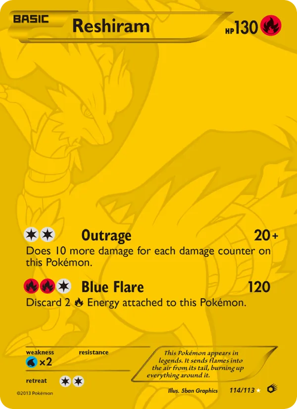 Reshiram Legendary Treasures 114/113