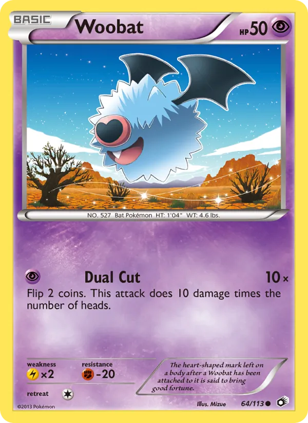 Woobat Legendary Treasures 64/113