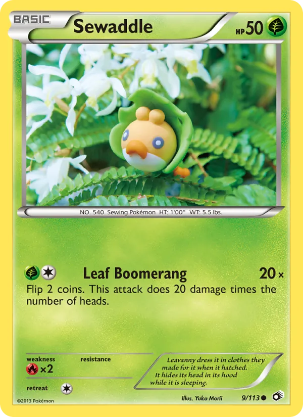 Sewaddle Legendary Treasures 9/113