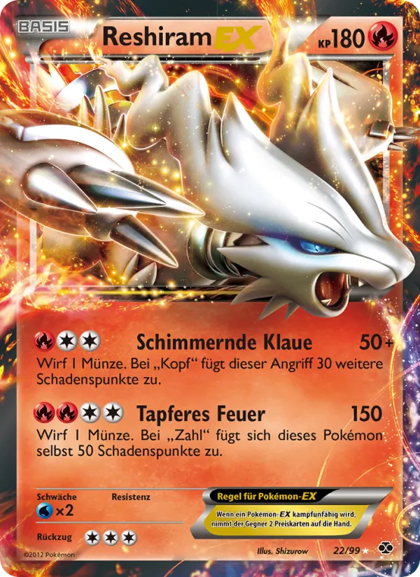 Reshiram-EX Kommende Schicksale 22/99