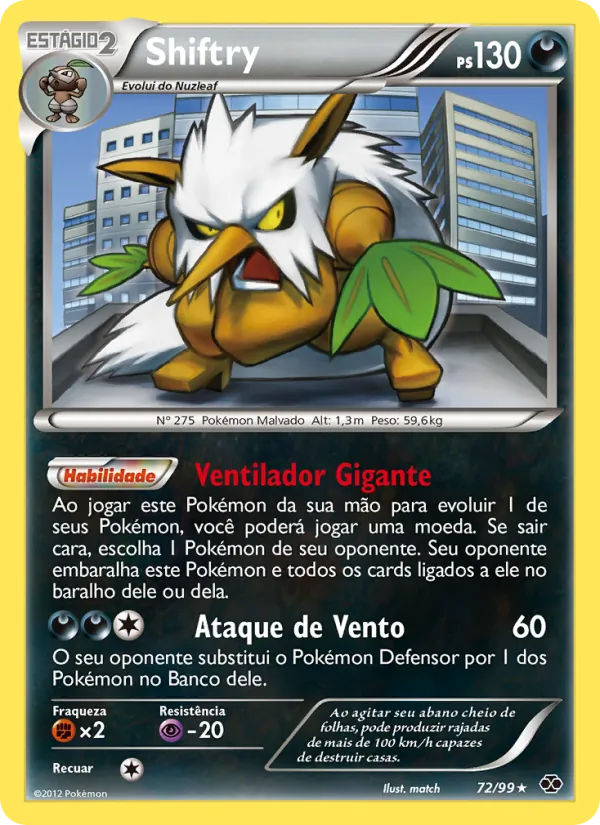 Shiftry Próximos Destinos 72/99