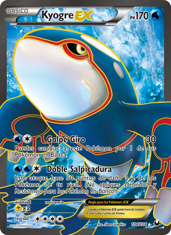 Kyogre-EX Oscuros Exploradores 104/108