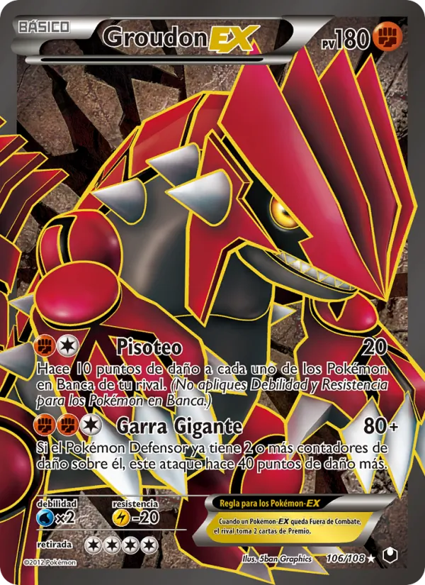 Groudon-EX Oscuros Exploradores 106/108