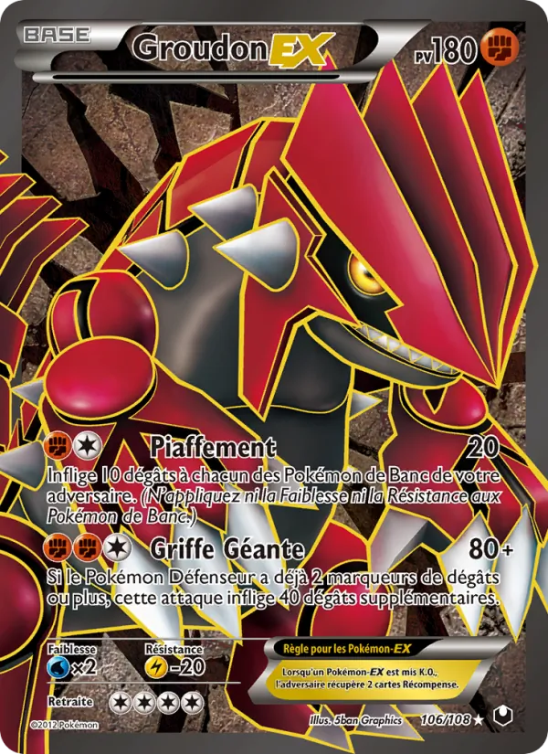 Groudon-EX Explorateurs Obscurs 106/108