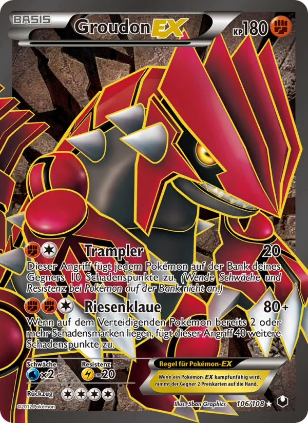 Groudon-EX Erforscher der Finsternis 106/108
