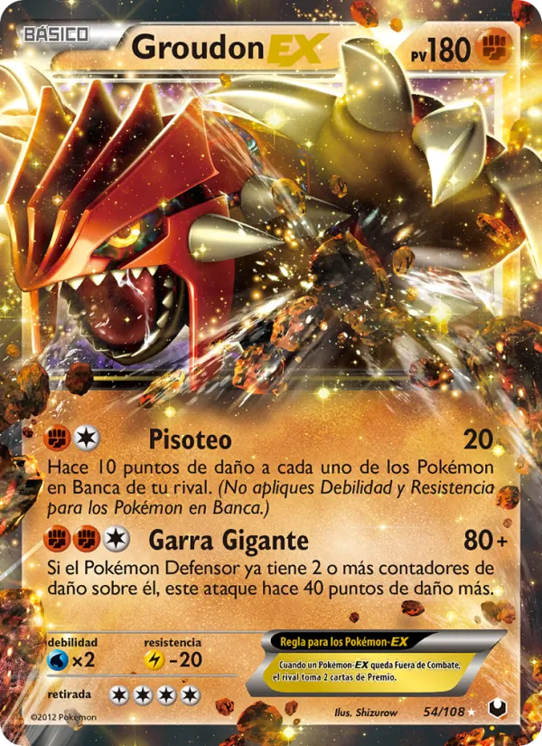 Groudon-EX Oscuros Exploradores 54/108