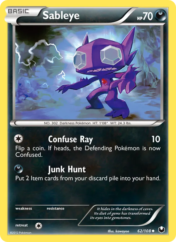 Sableye Dark Explorers 62/108