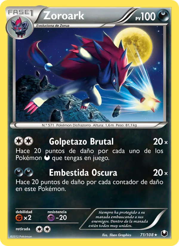 Zoroark Oscuros Exploradores 71/108