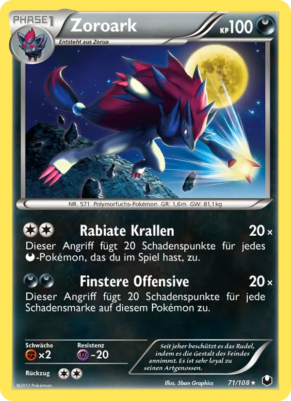 Zoroark Erforscher der Finsternis 71/108