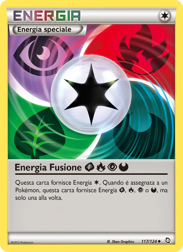 Energia Fusione GrassFirePsychicDarkness Stirpe dei Draghi 117/124