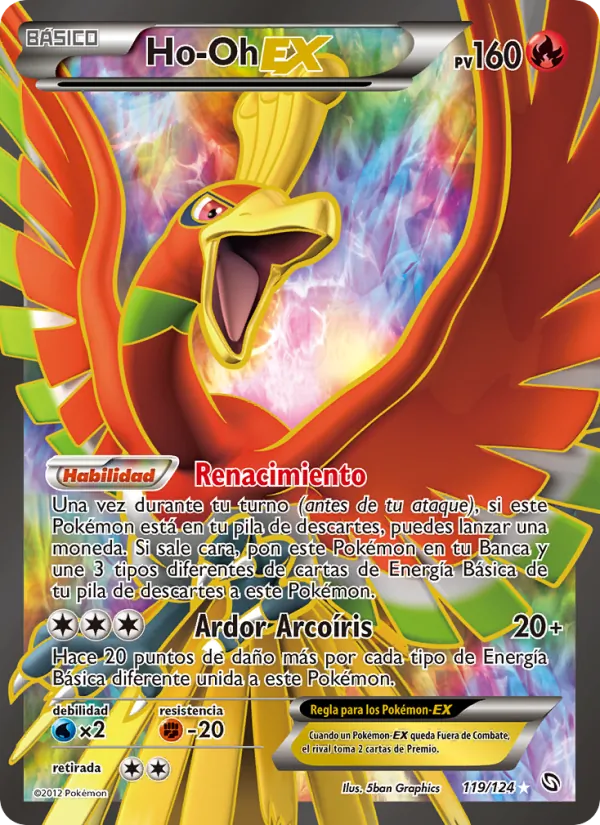 Ho-Oh-EX Dragones Majestuosos 119/124
