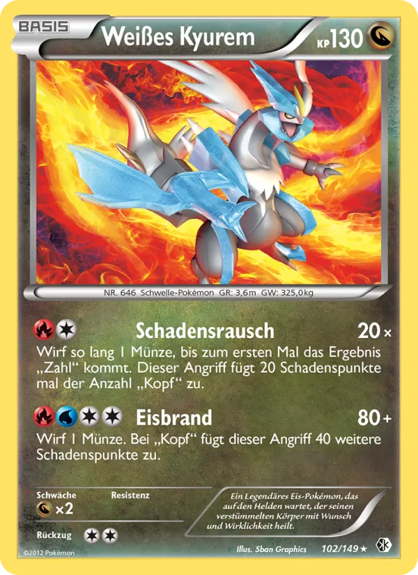 Weißes Kyurem Überschrittene Schwellen 102/149