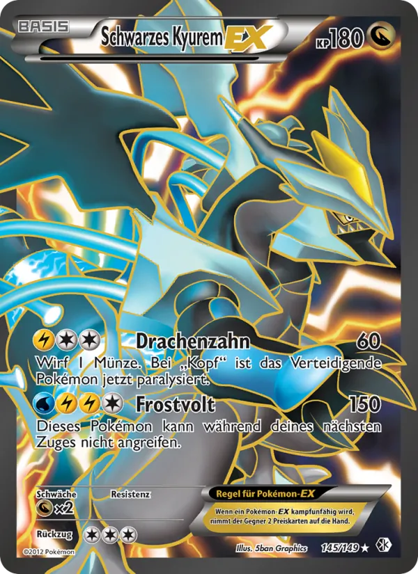 Schwarzes Kyurem-EX Überschrittene Schwellen 145/149