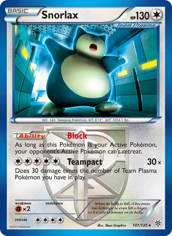 Snorlax Plasma Storm 101/135