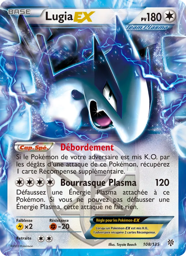 Lugia-EX Tempète Plasma 108/135