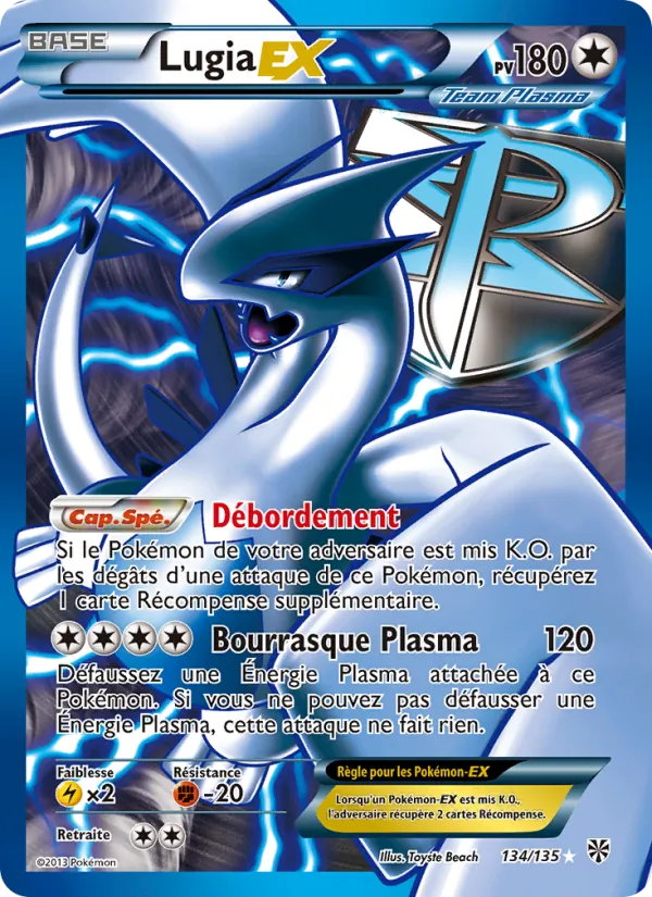 Lugia-EX Tempète Plasma 134/135