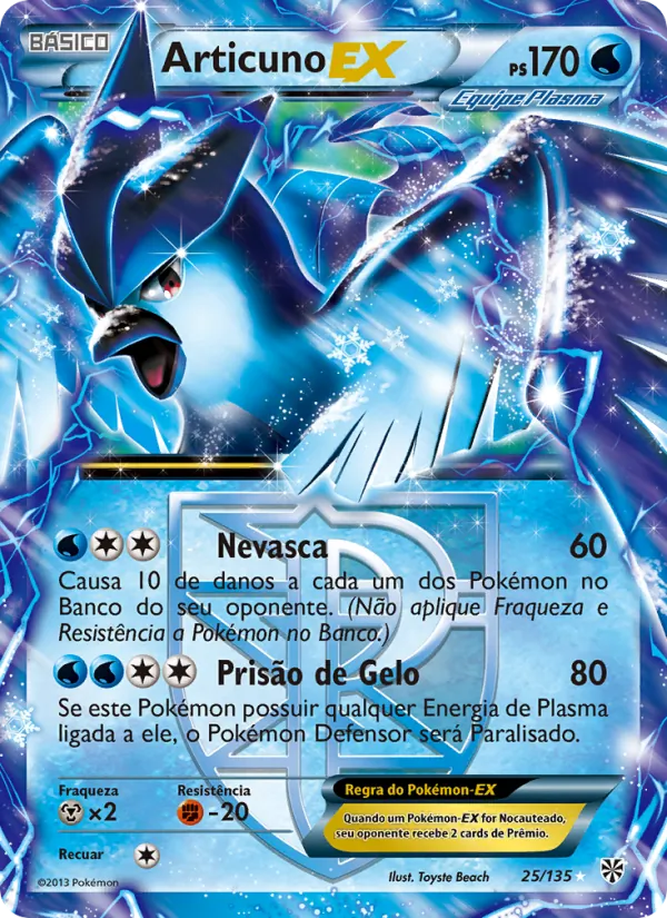 Articuno-EX Tempestade de Plasma 25/135