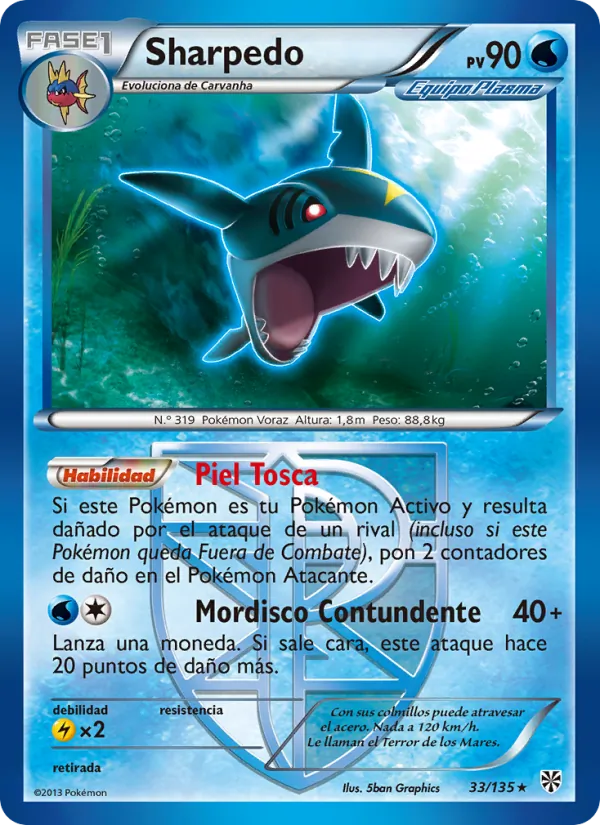 Sharpedo Tormenta Plasma 33/135