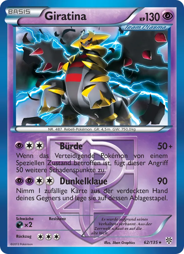 Giratina Plasma-Sturm 62/135
