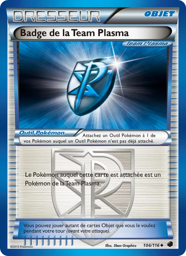 Badge de la Team Plasma Glaciation Plasma 104/116