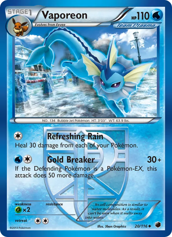 Vaporeon Plasma Freeze 20/116