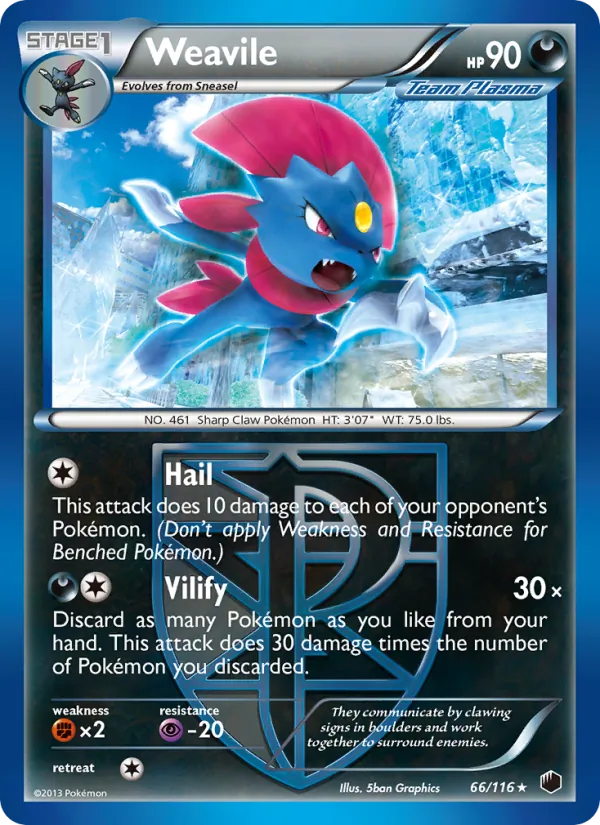 Weavile Plasma Freeze 66/116