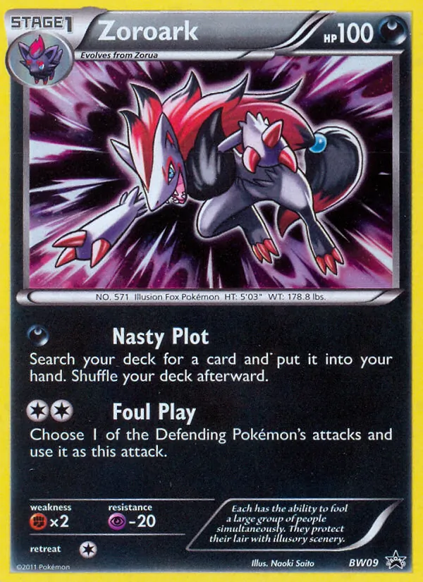 Zoroark BW Black Star Promos BW09/101