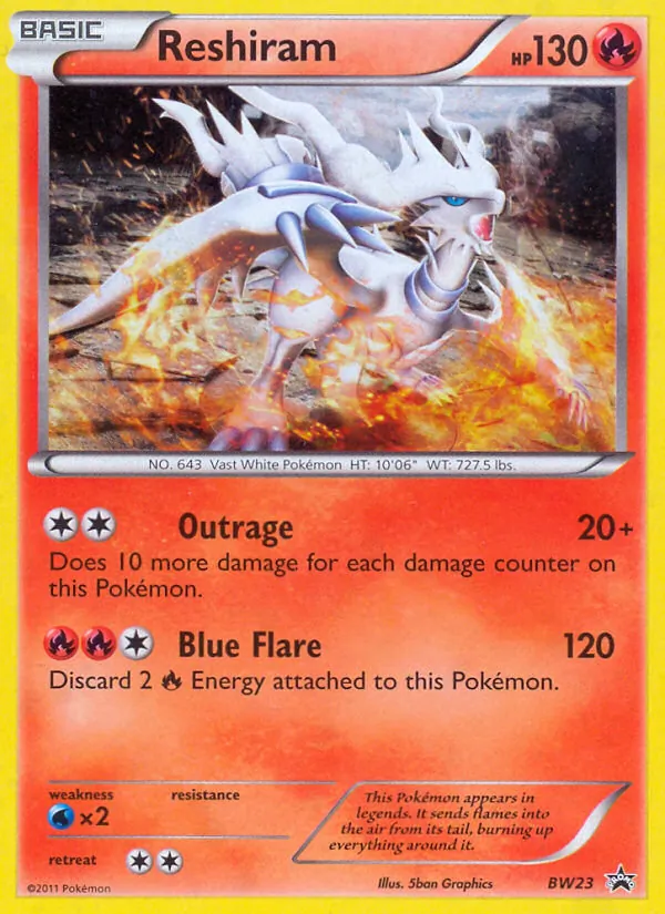 Reshiram BW Black Star Promos BW23/101