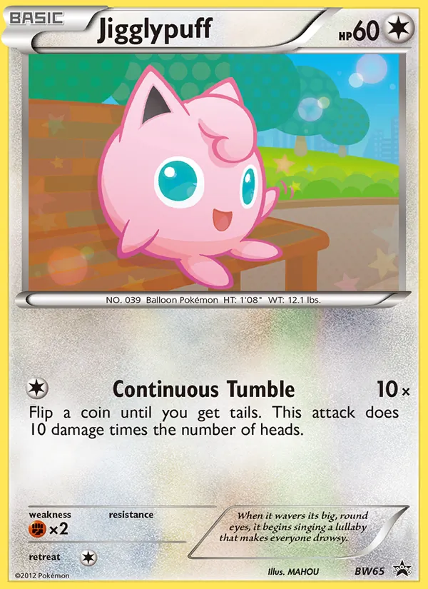 Jigglypuff BW Black Star Promos BW65/101