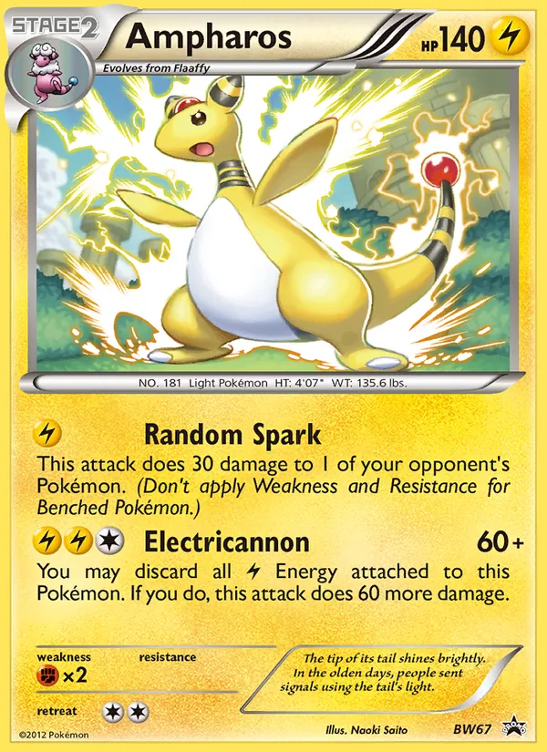 Ampharos BW Black Star Promos BW67/101