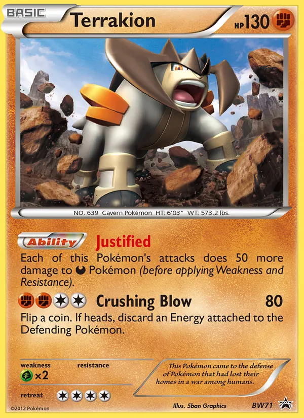 Terrakion NB Promo BW71/101