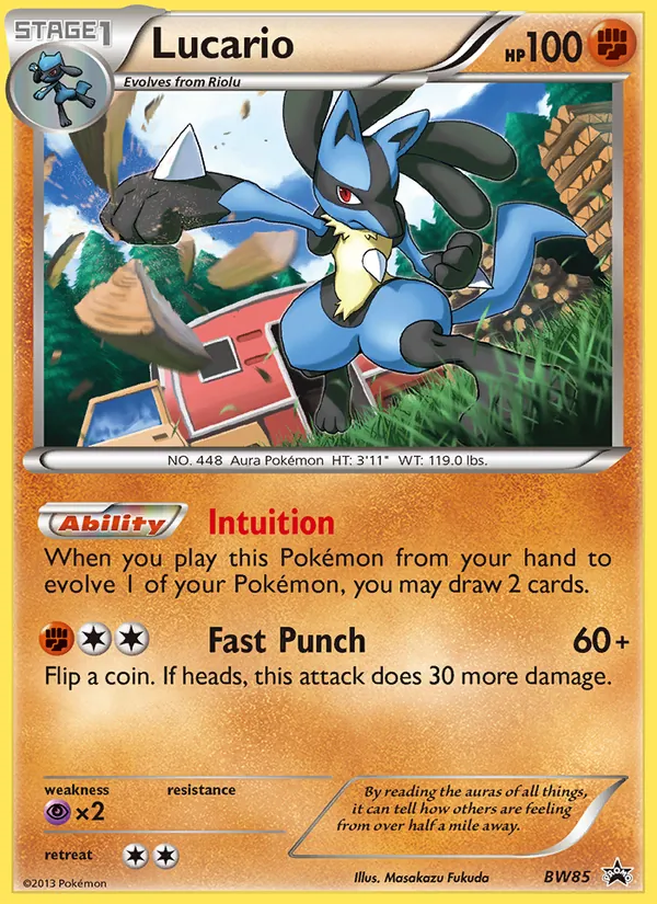 Lucario BW Black Star Promos BW85/101
