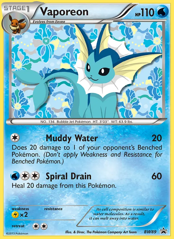 Vaporeon NB Promo BW89/101