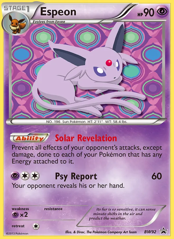 Espeon BW Black Star Promos BW92/101