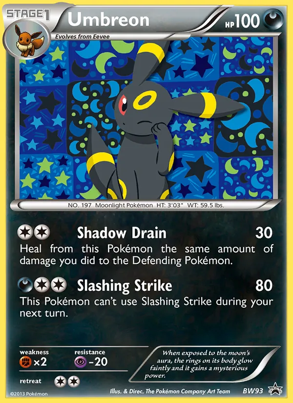 Umbreon SW Promokarten BW93/101