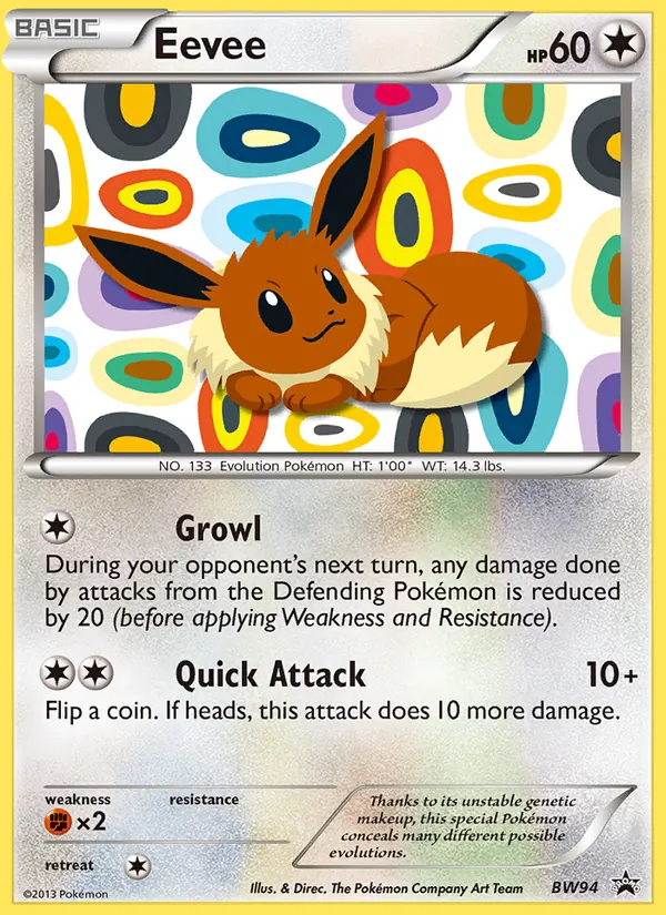 Eevee BW Black Star Promos BW94/101