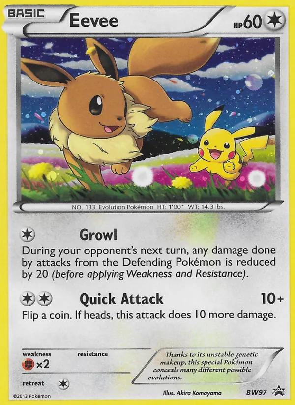 Eevee BW Black Star Promos BW97/101