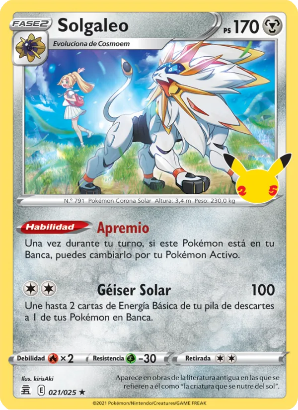 Solgaleo Celebraciones 21/25