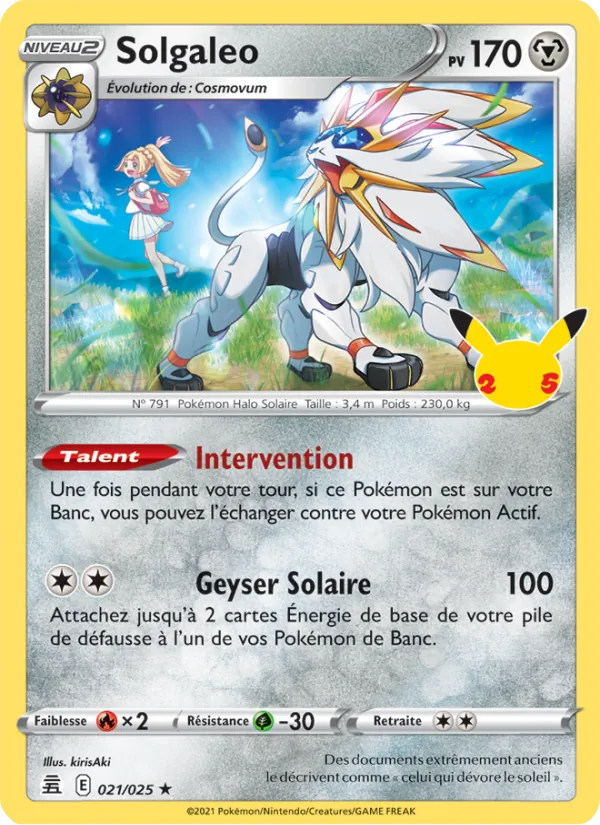 Solgaleo Célébrations 21/25