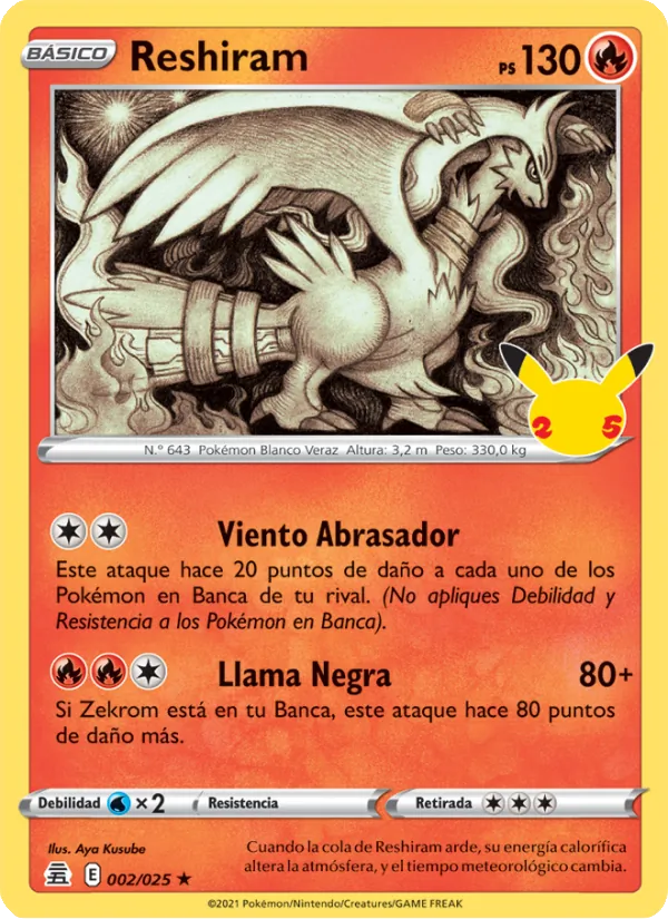 Reshiram Celebraciones 2/25