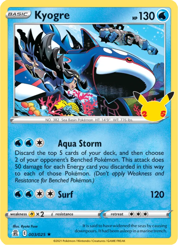 Kyogre Celebrations 3/25