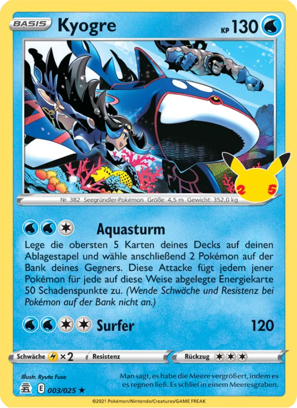 Kyogre Celebrations 3/25