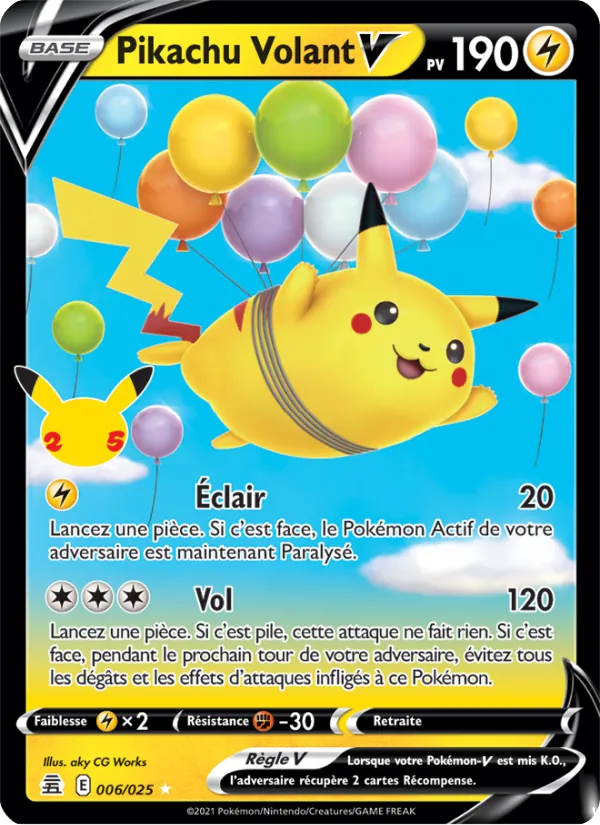 Pikachu Volant V Célébrations 6/25