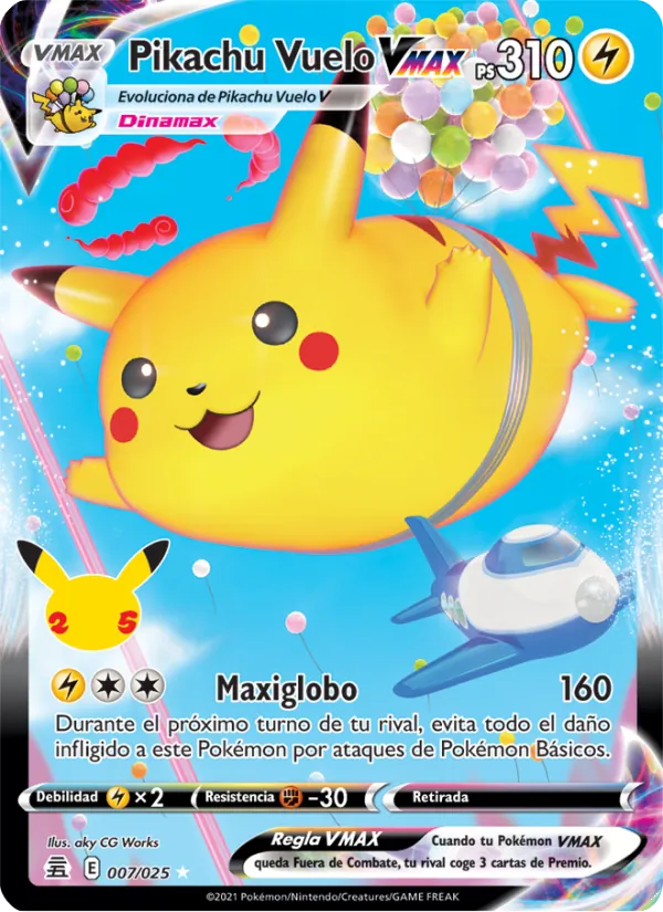 Pikachu Vuelo VMAX Celebraciones 7/25