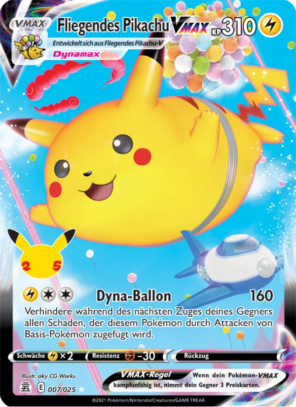 Fliegendes Pikachu VMAX Celebrations 7/25