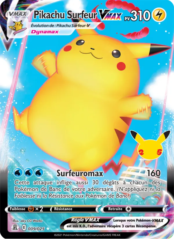 Pikachu Surfeur VMAX Célébrations 9/25