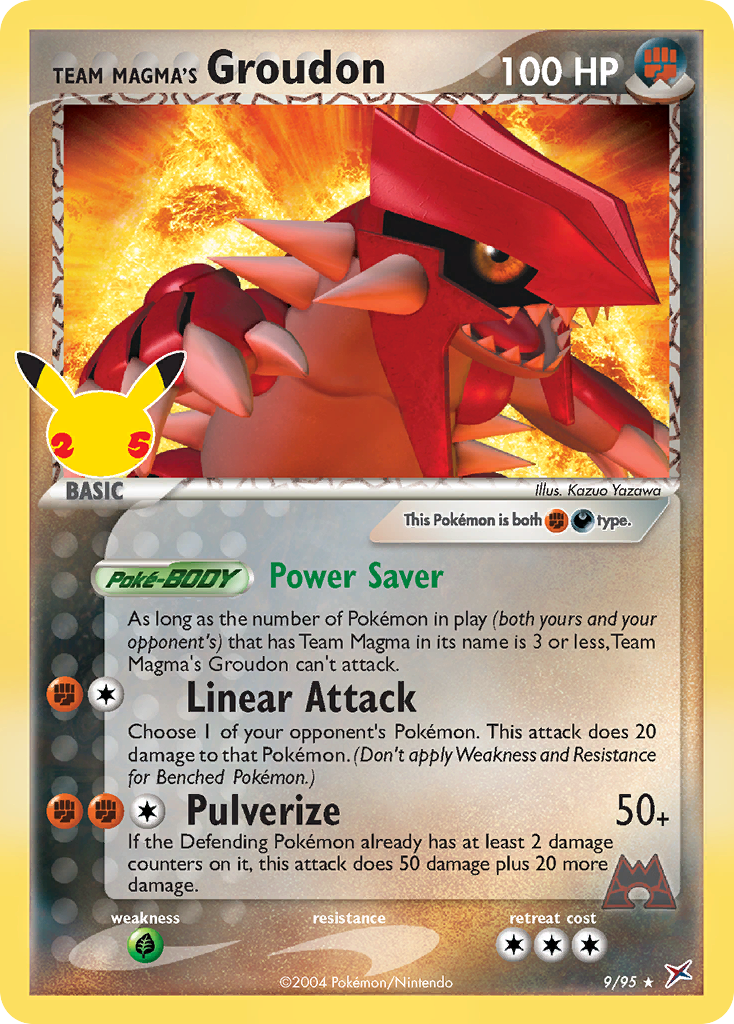 Groudon de Team Magma Célébrations Collection Classique CC011/25